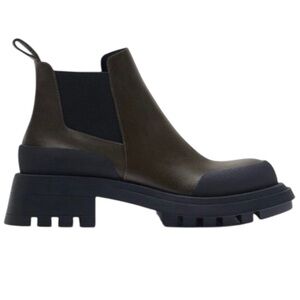 Zara Black and Brown Ankle Boots